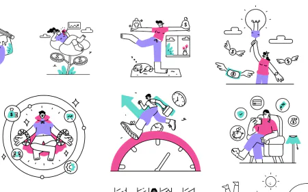 20+ Modern business and finance illustrations, featuring sleek and professional designs