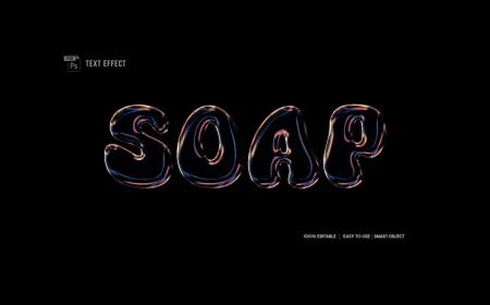 Soap Bubble Text Effect PSD