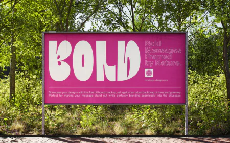 3 Free Billboard Mockup on the Street