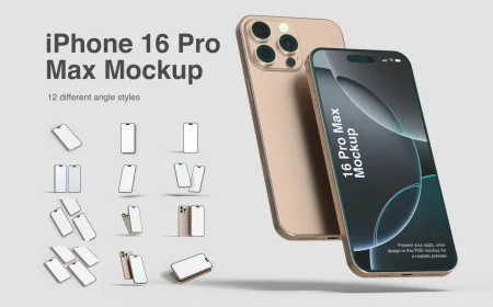 Set 12 iPhone 16 Pro Max Mockups
