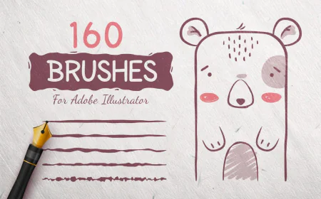 160 Doodle Vector Brushes For Adobe Illustrator