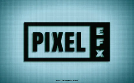 Game Pixel Text and Logo Mockup