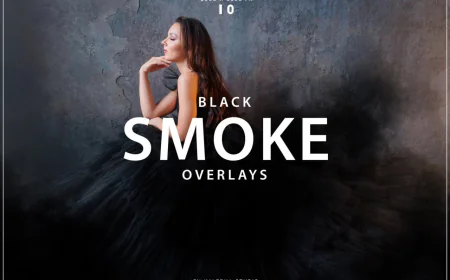 10 Black Smoke Overlays Transparent PNG