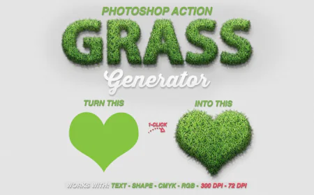 Grass Generator, action for creating shapes and text from grass