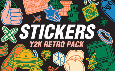 25 Y2K Stickers Retro Pack