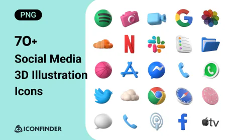 70+ Social Media 3D Illustrations
