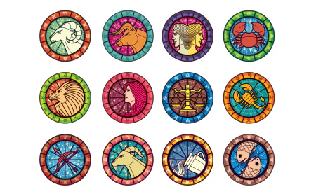 Zodiac signs theme. Set of mandalas with libra zodiac signs. Zentangle inspired mandalas free download