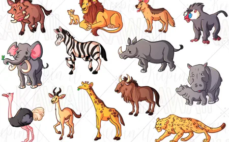 African Animals Clip Art free download