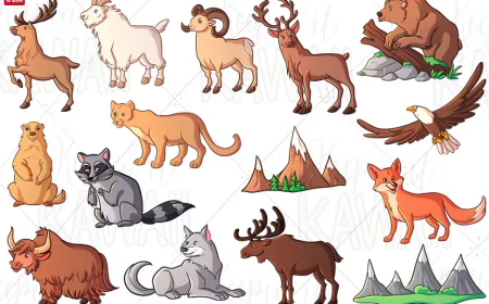 Mountain Animals Clip Art free download