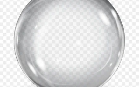 Big translucent gray sphere with glasses shadow transparent free download