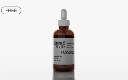 Dropper Bottle Serum Mockup free download