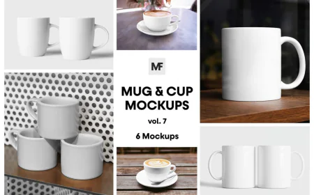 6 Cup and Mug Mockup free download