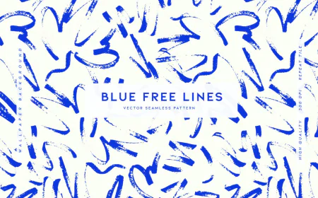 Blue free lines vector seamless pattern free download