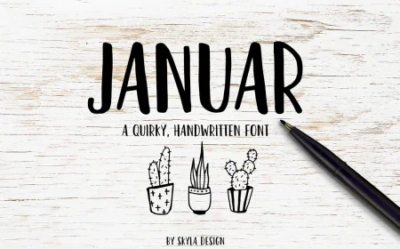 Januar-Quirky handwritten font free download