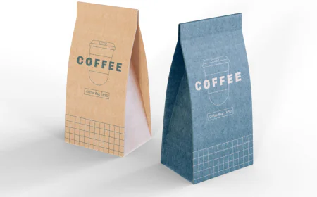 Paper Coffee Bags Mockup free download