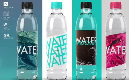 Modern Water Bottle Mockup free download