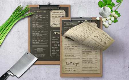 Retro Vintage Single Page Menu A4 & US Letter free download