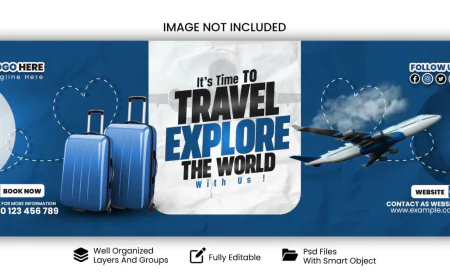 Travel Tours banner design template free download