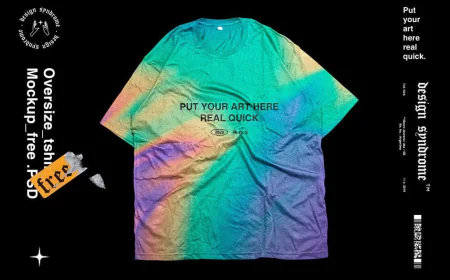 Oversized T-shirt Front Mockup free download