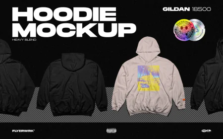Hoodie Mockup - Gildan 18500 free download