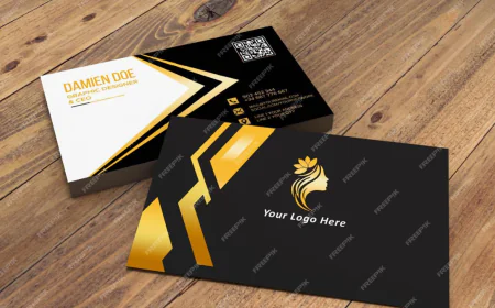 New visiting card with all editable text effect background