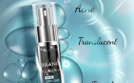 Skincare blue water surface tropical leaves with sparkling lights