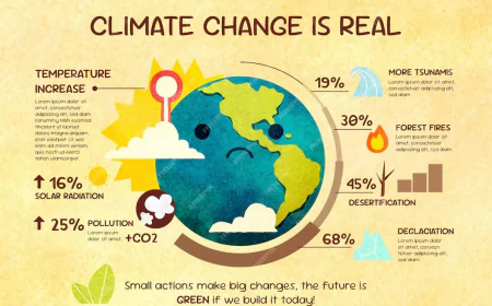 Climate change infographic vector free downlpad
