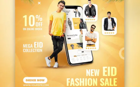 Eid fashion sale banner template social media promotion post design