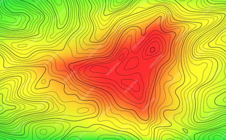 Stylized topographic map lines background illustration