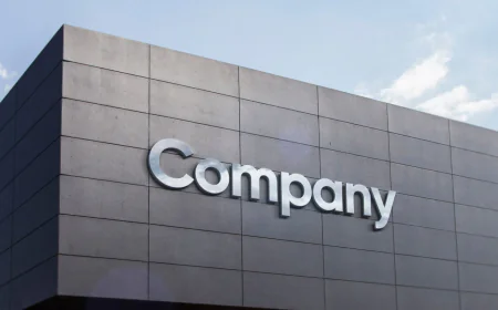 Silver letters on building facade PSD