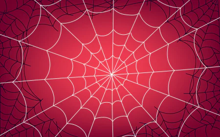 Spider web banner vector free download
