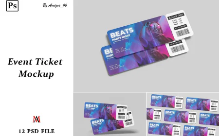 Event Ticket Mockup free download