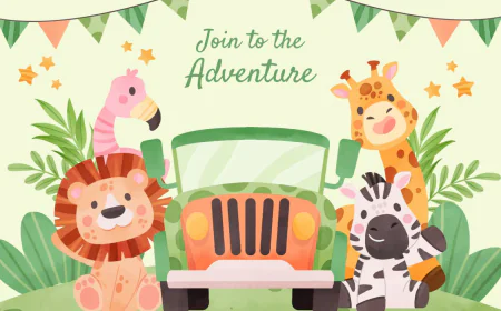 Watercolor safari background free download