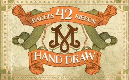 42 Icons & Ribbons vector free download