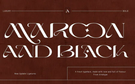 Maroon And Black Font free download