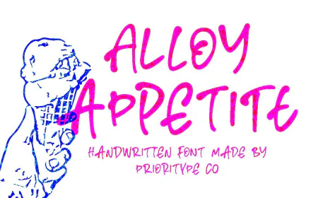 Alloy Appetite Handwritten Font free download