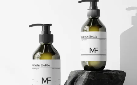 Dark Green Pump Bottle Mockups