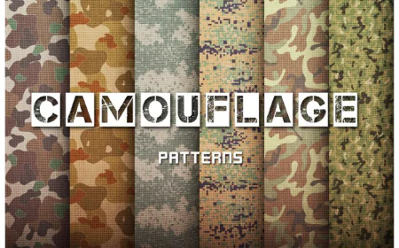 Set of camouflage patterns free download