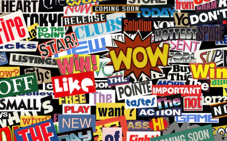 100 Random Retro Words For Collage free download