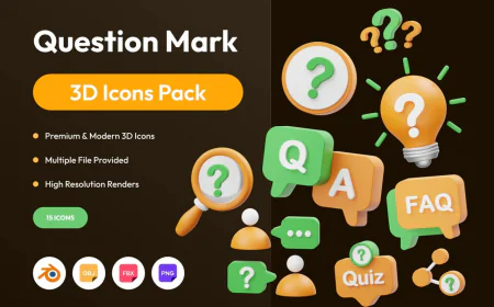 3D Question Mark Icons free download