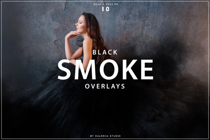 10 Black Smoke Overlays Transparent PNG