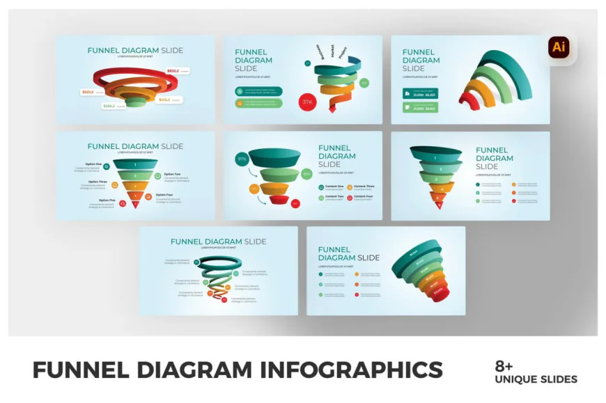 8 Funnel Infographic Templates