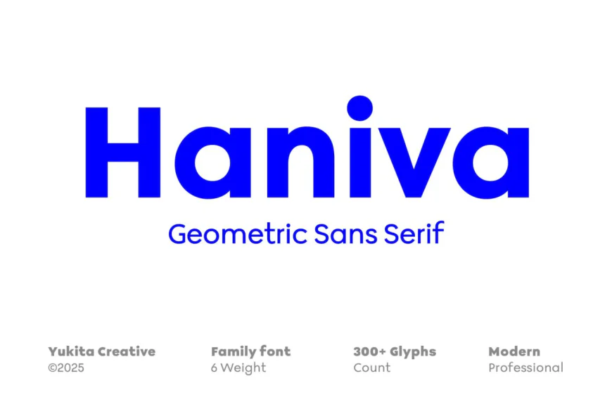 Haniva Geometric Sans Serif Font Free Download