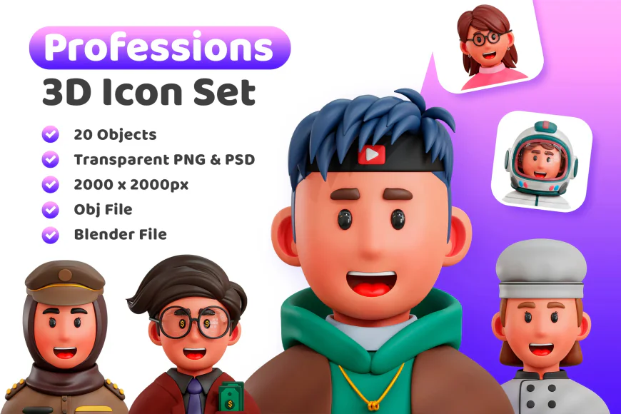 3D Avatar Job Profession Pack free download