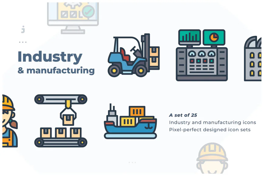 25 industry and manufacturing icon free download