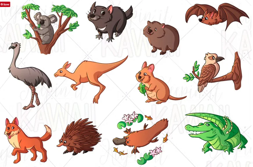 Australian Animals Clip Art free download