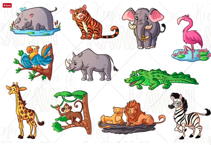 Zoo Animals Clip Art free download