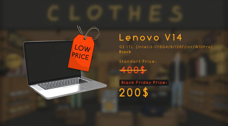 Laptop sale concept, black friday psd free download