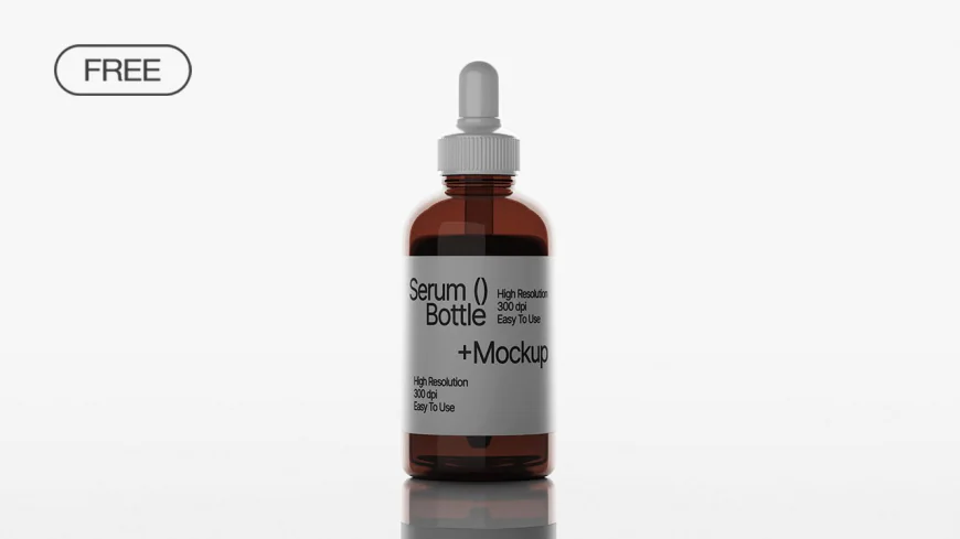 Dropper Bottle Serum Mockup free download