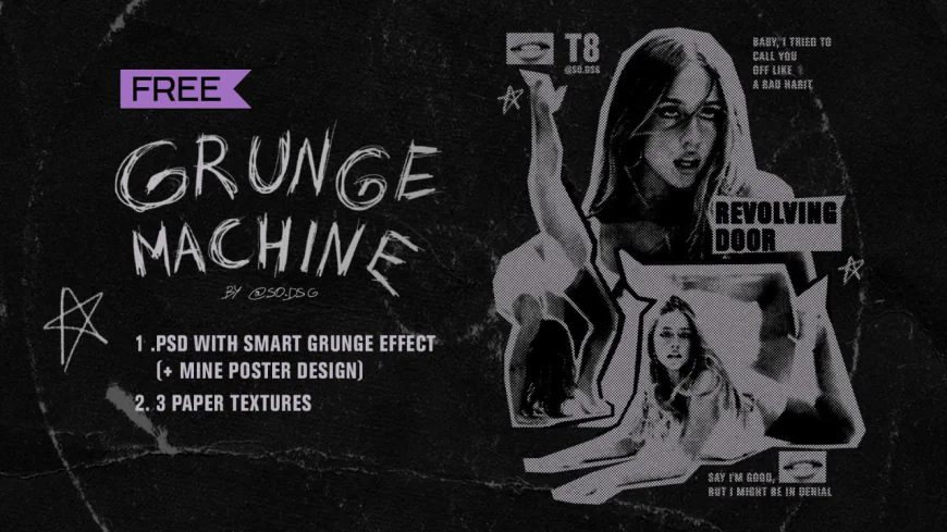 Grunge Machine Effect PSD free download